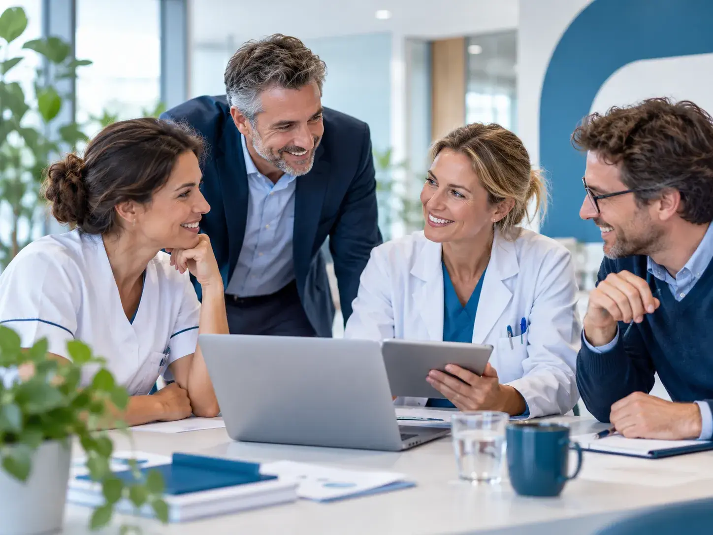 Zorgprofessionals en partners bespreken samen betrouwbare informatie over zorg, gezondheid en ondersteuning.