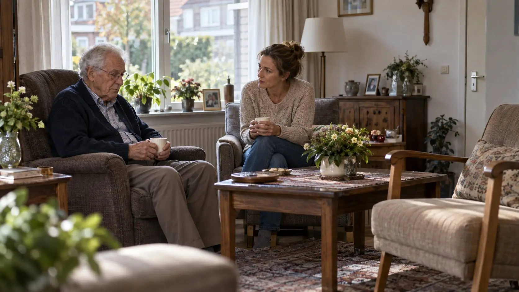 Eenzaamheid bij ouderen herkennen tijdens een rustig moment van sociaal contact